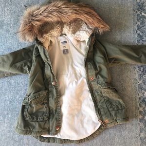 Toddler 3T jacket with removable fur detail